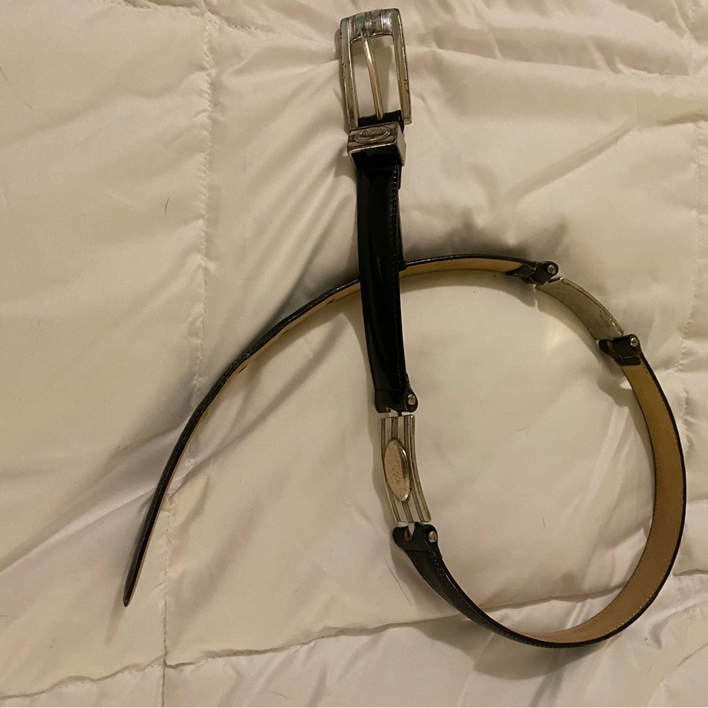 Brighton Black Leather Belt - Size S 28 - measures 32” (S 43503)